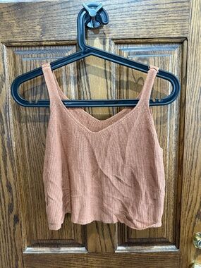Women's Ribbed Tank Top - Rust